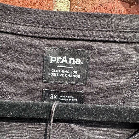 prAna $49 Women's Hemp Cozy Up T-Shirt Black Plus size 3X NEW - Picture 4 of 4